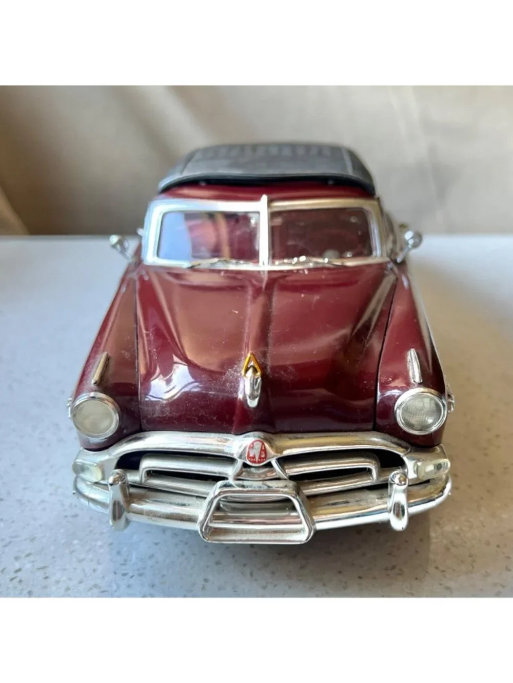 Highway 61 DCP 1952 Hudson Hornet Convertible Die-Cast Model Maroon Black 1:18